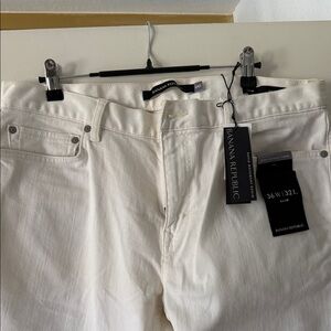 Banana Republic Cream Slim Jeans